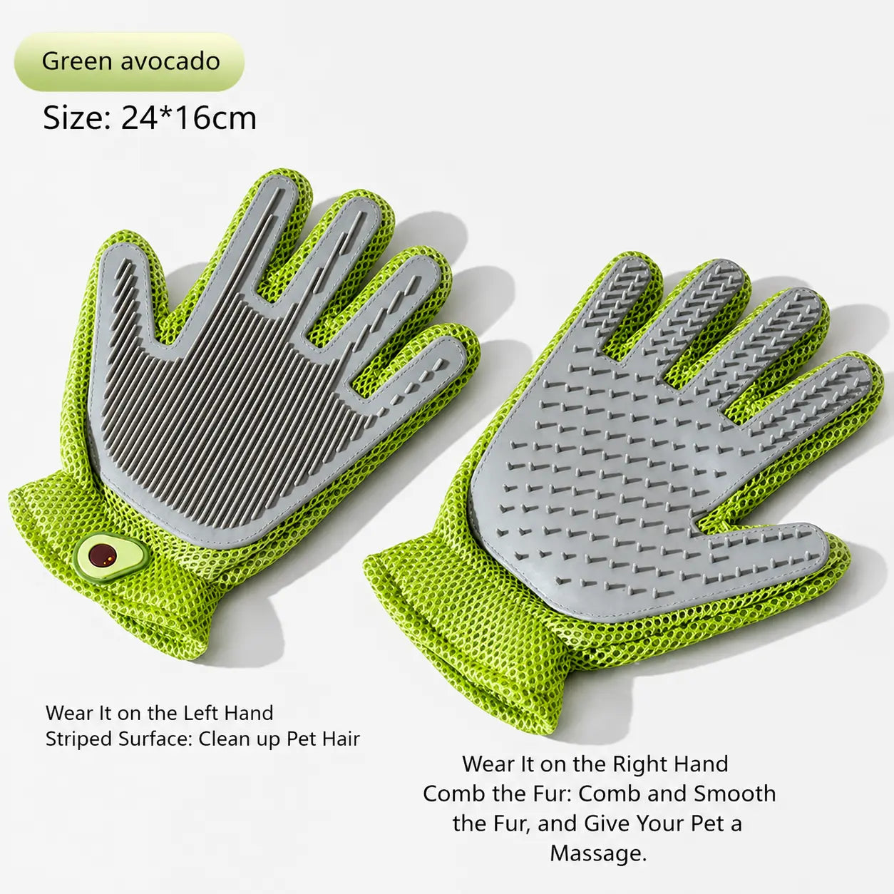 Professional Pet Grooming Glove for Cats and Dogs - Soft Silicone Brush for Daily Grooming, Deshedding, and Relaxing Massage, Reducing Loose Fur and Dirt for a Cleaner Home and Happier Pets