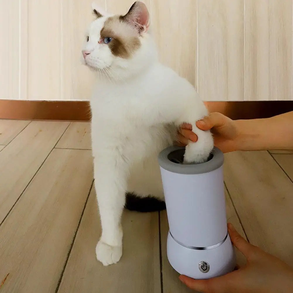 Automatic Portable Dog Paw Washer and Electric Massager for Small to Medium Pets, USB Rechargeable