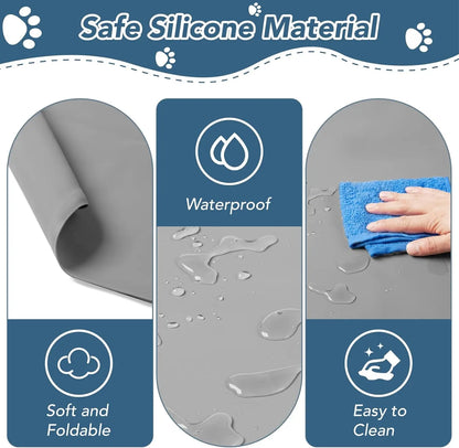 Dog Pee Pad Holder with Non-Slip Silicone Design, Magnetic Clips, and Leak-Proof Raised Edge for Indoor Floor Protection and Puppy Training Essentials