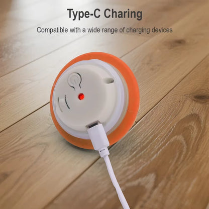 Interactive Automatic Rolling Ball Toy for Cats and Dogs with Faux Tail - Rechargeable Smart Electric Pet Training Device Imitating Mouse