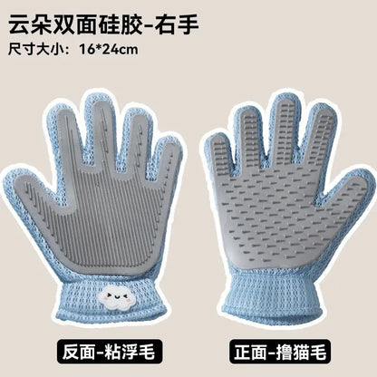 Professional Pet Grooming Glove for Cats and Dogs - Soft Silicone Brush for Daily Grooming, Deshedding, and Relaxing Massage, Reducing Loose Fur and Dirt for a Cleaner Home and Happier Pets