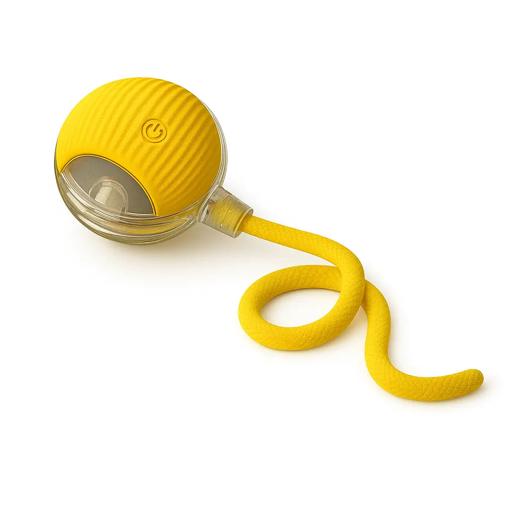 Mizusu Interactive Teaser Toy for Cats and Dogs with Two Extra Tails, Rolling Ball Toy for Kittens, Pet Supplies, and Accessories