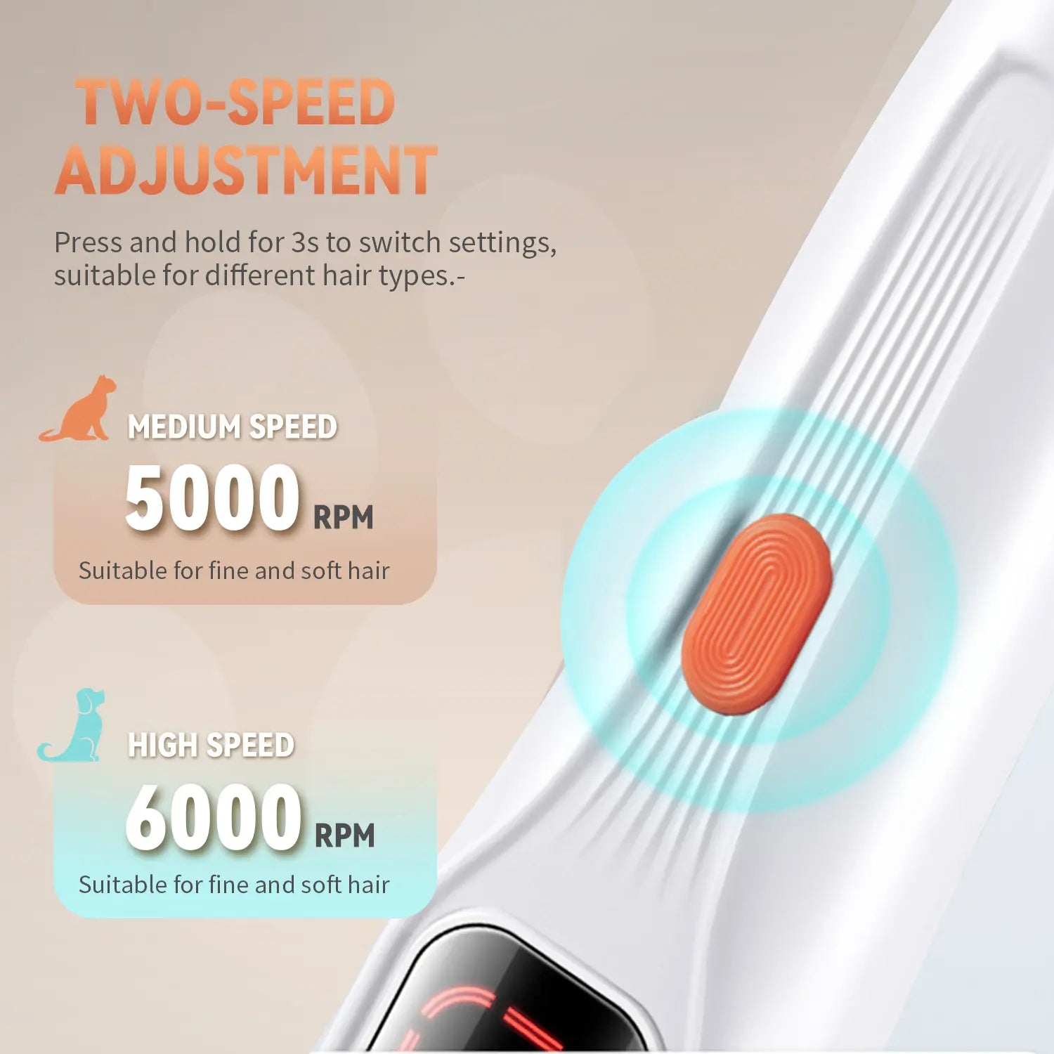 Pet Precision Hair Trimmer Kit - Rechargeable Dog Paw Trimmer with LED Light, Low Noise Dual-Speed Motor, Ideal for Small Dog and Cat Grooming, Waterproof Pet Grooming Tool