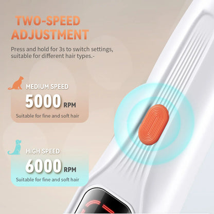 Pet Precision Hair Trimmer Kit - Rechargeable Dog Paw Trimmer with LED Light, Low Noise Dual-Speed Motor, Ideal for Small Dog and Cat Grooming, Waterproof Pet Grooming Tool
