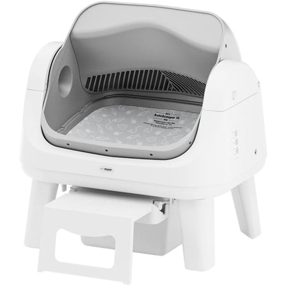 Petpivot Autoscooper 12 Lite Open Top Self-Cleaning Cat Litter Box with Advanced Safety Sensors and Senior-Friendly Access Step