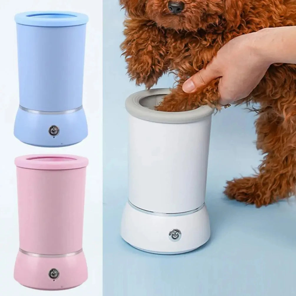 Automatic Portable Dog Paw Washer and Electric Massager for Small to Medium Pets, USB Rechargeable