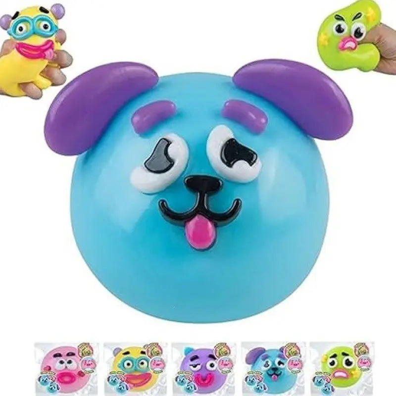 Dog Face Swap Sensory Fidget Toy - Soft, Moldable, Slow-Rising Stress Relief with Interchangeable Faces for Tactile Play