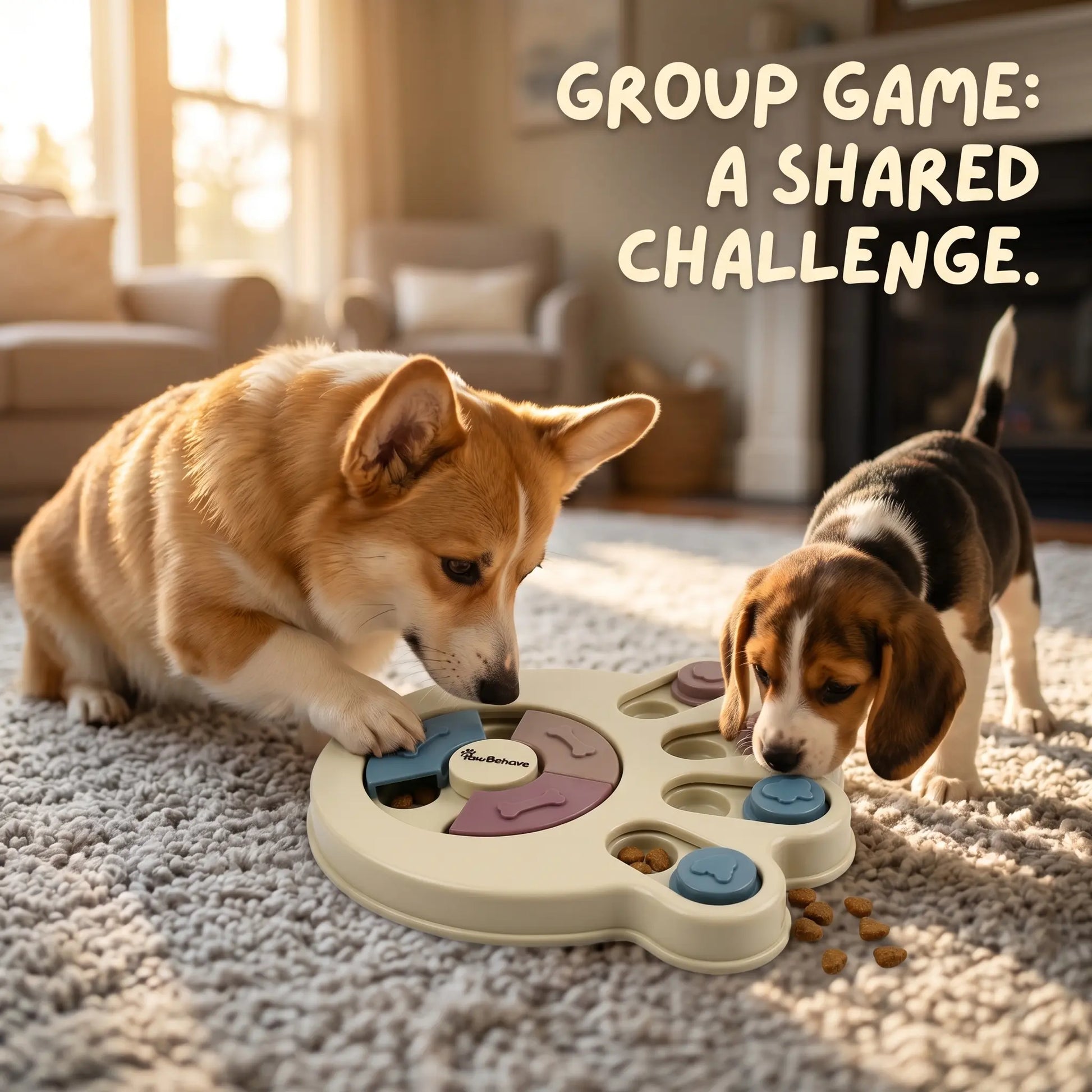 Interactive Dog Puzzle Toy and Slow Feeder Bowl - Level 1 Treat Dispenser for Mental Stimulation, Healthy Digestion, and Engaging Mealtime Activities