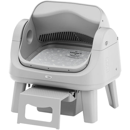 Petpivot Autoscooper 12 Lite Open Top Self-Cleaning Cat Litter Box with Advanced Safety Sensors and Senior-Friendly Access Step