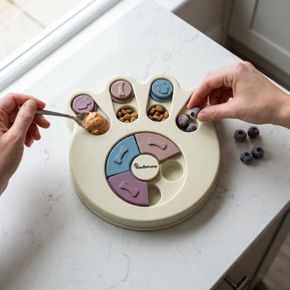 Interactive Dog Puzzle Toy and Slow Feeder Bowl - Level 1 Treat Dispenser for Mental Stimulation, Healthy Digestion, and Engaging Mealtime Activities