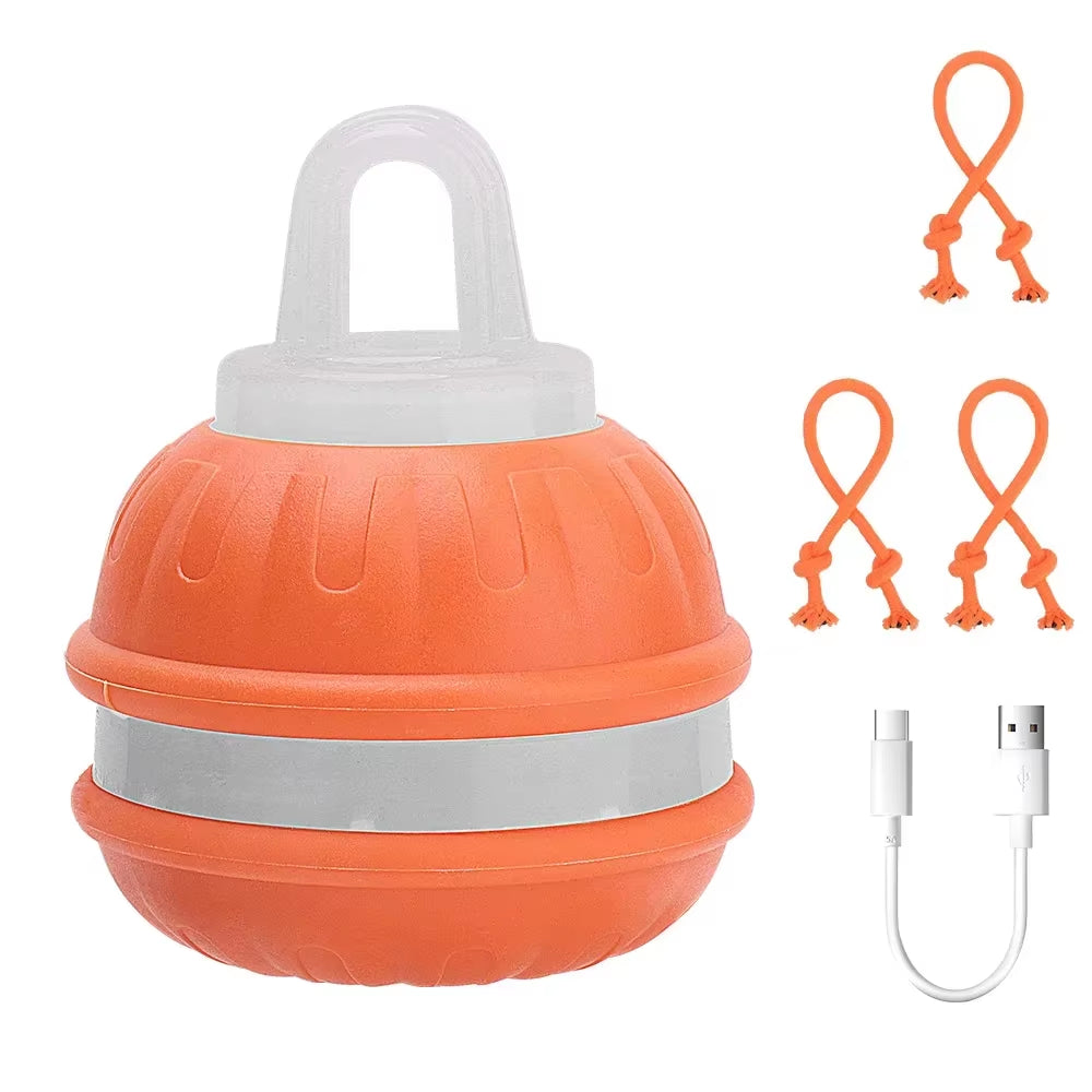 Interactive Automatic Rolling Ball Toy for Cats and Dogs with Faux Tail - Rechargeable Smart Electric Pet Training Device Imitating Mouse