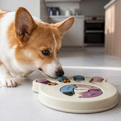 Interactive Dog Puzzle Toy and Slow Feeder Bowl - Level 1 Treat Dispenser for Mental Stimulation, Healthy Digestion, and Engaging Mealtime Activities