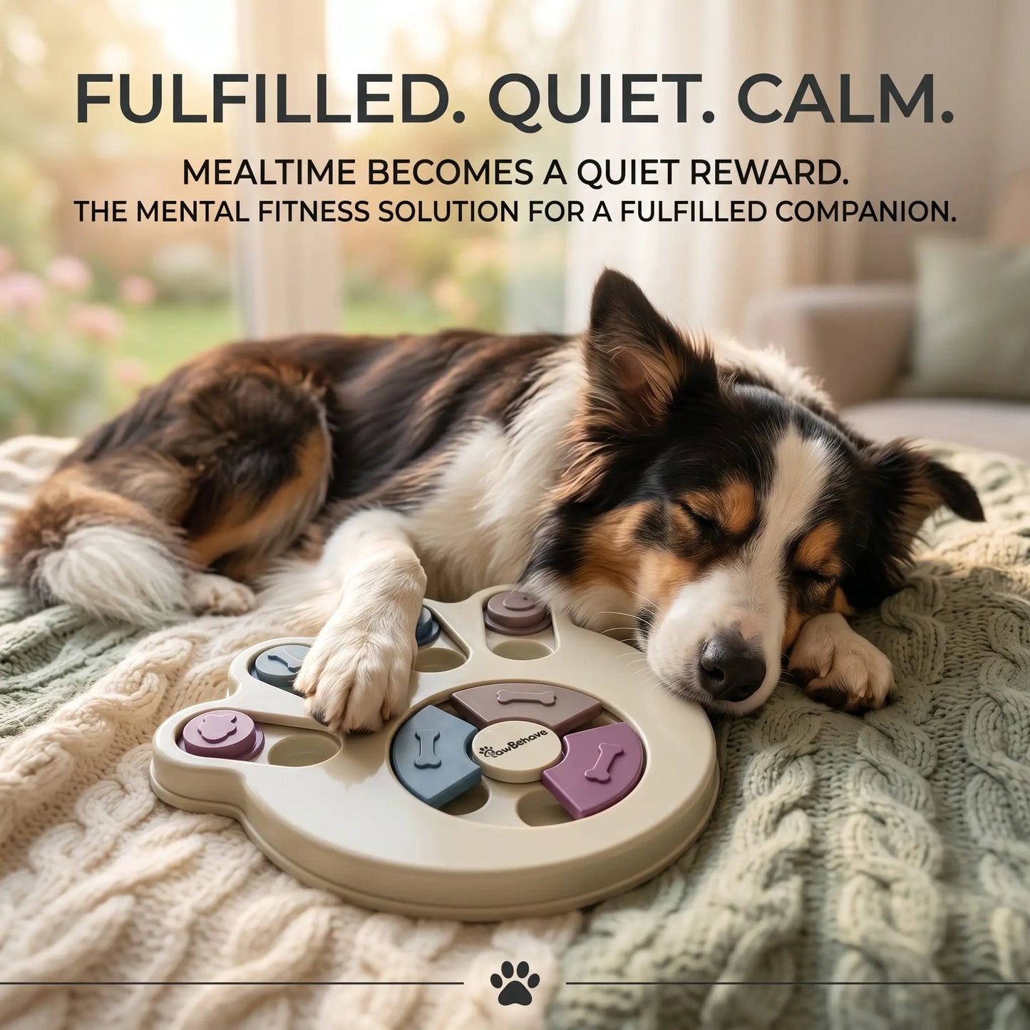 Interactive Dog Puzzle Toy and Slow Feeder Bowl - Level 1 Treat Dispenser for Mental Stimulation, Healthy Digestion, and Engaging Mealtime Activities