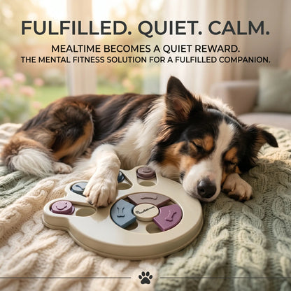 Interactive Dog Puzzle Toy and Slow Feeder Bowl - Level 1 Treat Dispenser for Mental Stimulation, Healthy Digestion, and Engaging Mealtime Activities