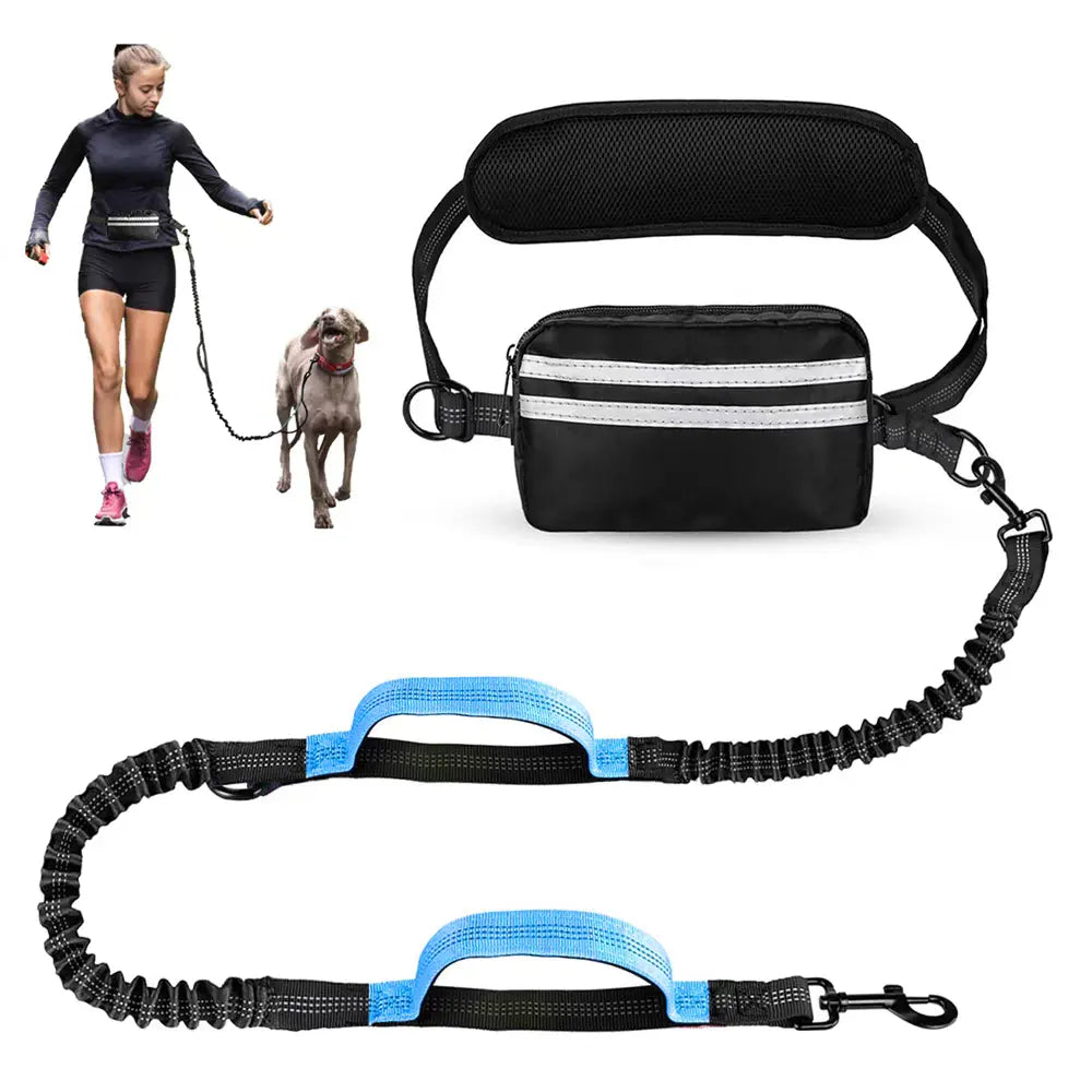 Pipidodo Hands-Free Dual Dog Leash with Waist Bag and Cushioned Pad – Effortless Walking for Two Dogs, Tangle-Free and Stress-Free
