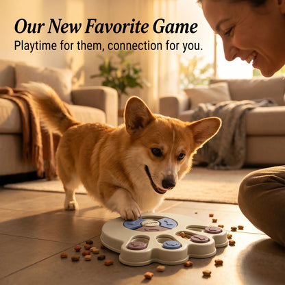 Interactive Dog Puzzle Toy and Slow Feeder Bowl - Level 1 Treat Dispenser for Mental Stimulation, Healthy Digestion, and Engaging Mealtime Activities