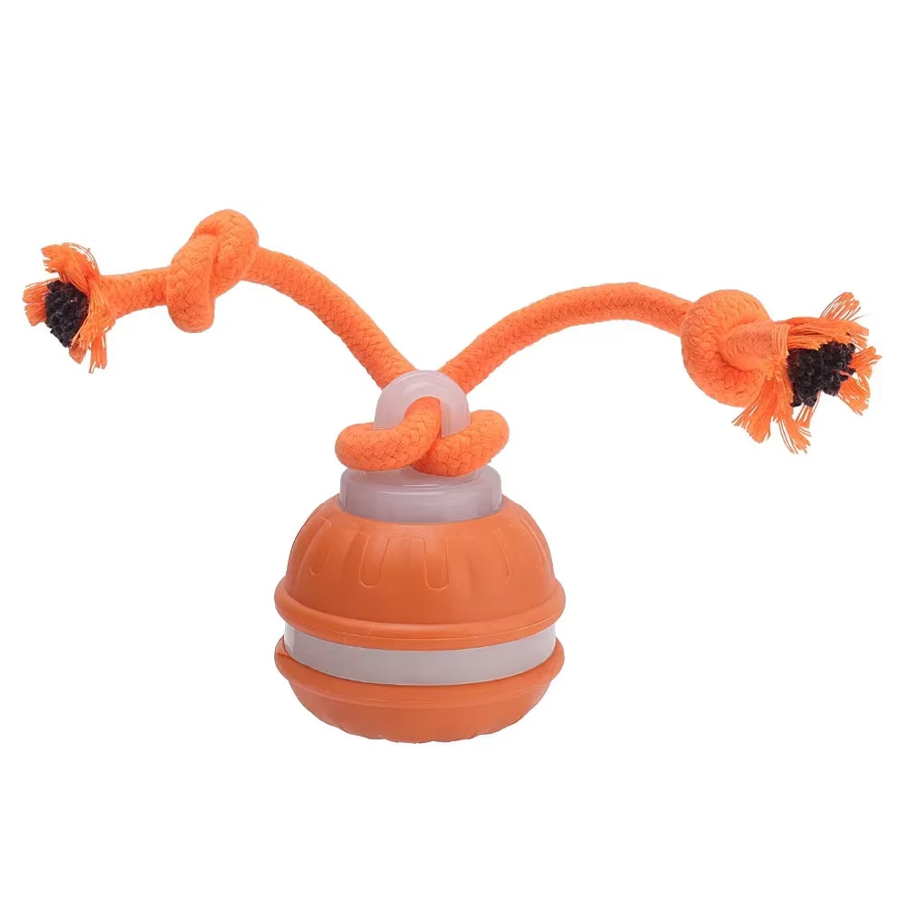 Interactive Automatic Rolling Ball Toy for Cats and Dogs with Faux Tail - Rechargeable Smart Electric Pet Training Device Imitating Mouse