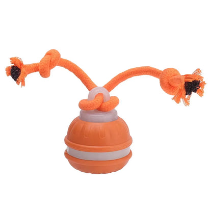 Interactive Automatic Rolling Ball Toy for Cats and Dogs with Faux Tail - Rechargeable Smart Electric Pet Training Device Imitating Mouse