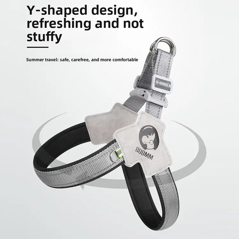 Dog Harness and Leash Set for Small to Medium Breeds, Including Corgis, Shiba Inus, and French Bulldogs; Collar and Vest Style Walking Solution