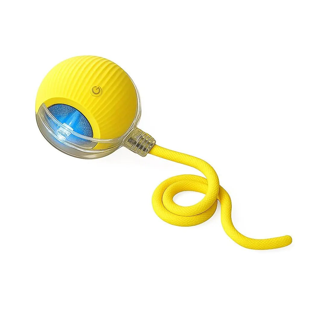 Mizusu Interactive Teaser Toy for Cats and Dogs with Two Extra Tails, Rolling Ball Toy for Kittens, Pet Supplies, and Accessories